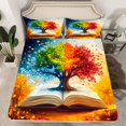 thumbnail image 2 of Manfei Tree Of Life Twin Sheet Sets 3pcs for Female Men,Abstract Gradient Twin Fitted Sheet Microfiber,Bohemian Theme Breathable Flat Sheet,Luxury Bedroom Decor, 2 of 7