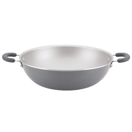 

Create Delicious Aluminum Non-stick Wok 14.25-Inch Gray Shimmer