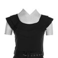 thumbnail image 3 of Nituyy Femmes Formelle Slim Solide Jmpsuits Volants Slash Cou Ceintures Combinaison, 3 of 6