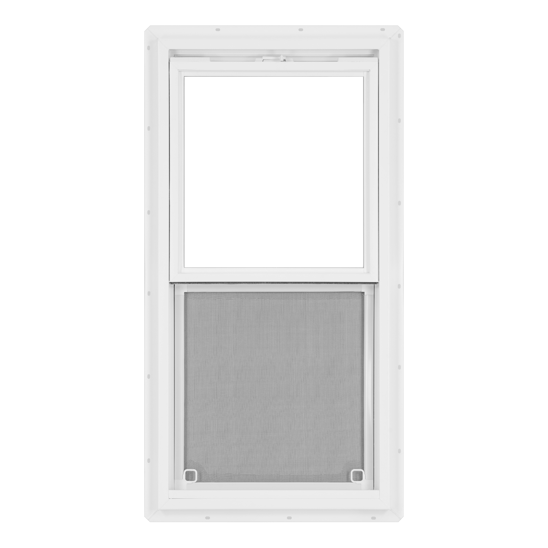 18 in. x 36 in. White Vinyl Single-Pane Single Hung Utility Window with Screen