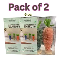 Kirkton House Bottlebrush Carrots Decorative Set, 6 pcs, Seasonal Table Décor