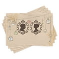 thumbnail image 1 of Ambesonne Pale Pink Place Mats Set of 4, Married Couple Retro, Standard Size, Pale Pink Dark Brown, 1 of 6
