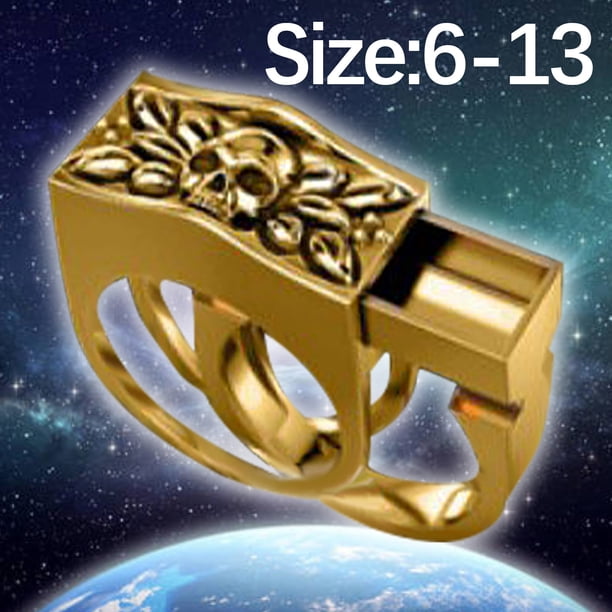 Anillos para mujer, regalos para mujeres y hombres, anillo de calavera estilo punk, anillo exquisito de 6 a 13 pulgadas.