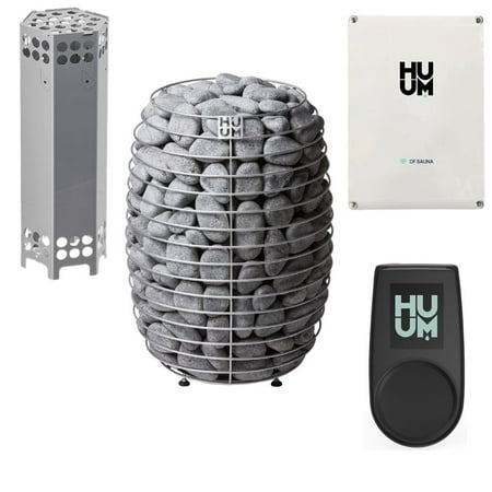 HUUM Hive 15 kw Sauna Heater with Local UKU Black - Sauna Stones & Air Tunnel Included