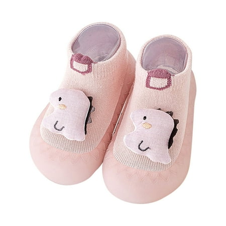 

XINSHIDE Infant Boys Girls Animal Cartoon Socks Shoes Toddler Fleece Warmfloor Socks Non-Slip Prewalker Shoes Casual Kids Shoes