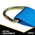 thumbnail image 3 of 2"x 6" Rope Tie Off w/ Spring E-Fitting & D-Ring (Blue) - 2 Pack, 3 of 6