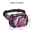 thumbnail image 2 of The Double-Layer Waist Bag Features A 6.3×9.1×2.8in Nylon Zipper And A Pull With A Zipper Compartment Darkmagenta Marble_1, 2 of 8