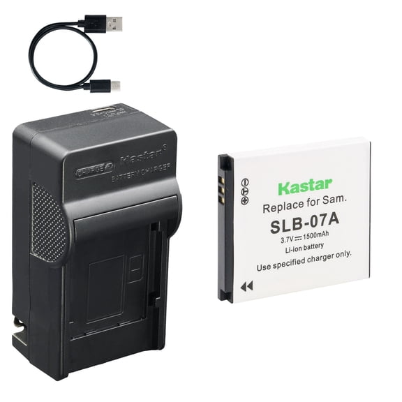 Kastar 1-Pack Battery and AC & USB-C Charger, Compatible with Samsung SLB-07 SLB-07A SLB-07B EA-SLB07 for PL150 PL151 ST45 ST50 ST500 ST550 ST600 TL90 TL100 TL210 TL220