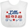 thumbnail image 3 of Inktastic Babys 1st Little 4th of July Girls Baby Bib, 3 of 4