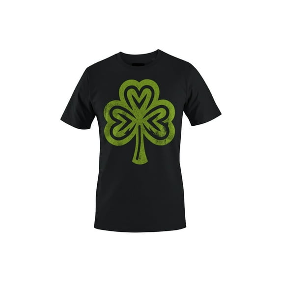 Heart-Shaped Shamrock St. Patricks Day Symbol of Luck Men's T-shirt