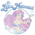 thumbnail image 2 of Men's The Little Mermaid Distressed Title and Ariel Baseball Graphic Tee White/Black Small, 2 of 4