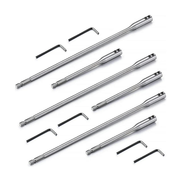 Drill Bit Extension 6, 12 Inch Drill Bit Set Wood Spade Bit Set With Wrench Key For Wood Constructi