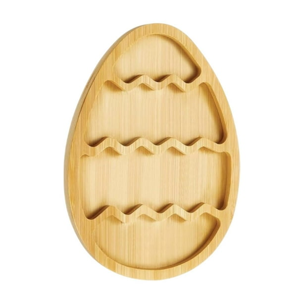 Bandeja de madera para Pascua, mesa de catering, plato de comida para restaurante, sala de estar, cafetería Ola de huevo pequeño
