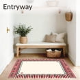 thumbnail image 3 of ODIKA 3'x5' Machine Washable Non-Slip Area Rug, Enchanted Winter Plaid Farmhouse Decoration Seasonal Hearth Charm High Traffic Rug, Red, 621875, 3 of 7