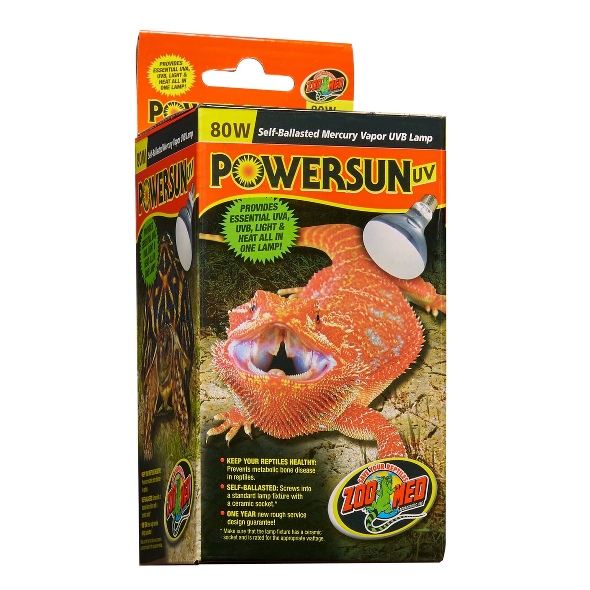 Zoo Med Laboratories 80 Watt Powersun® UV Self-Ballasted Mercury Vapor Lamp