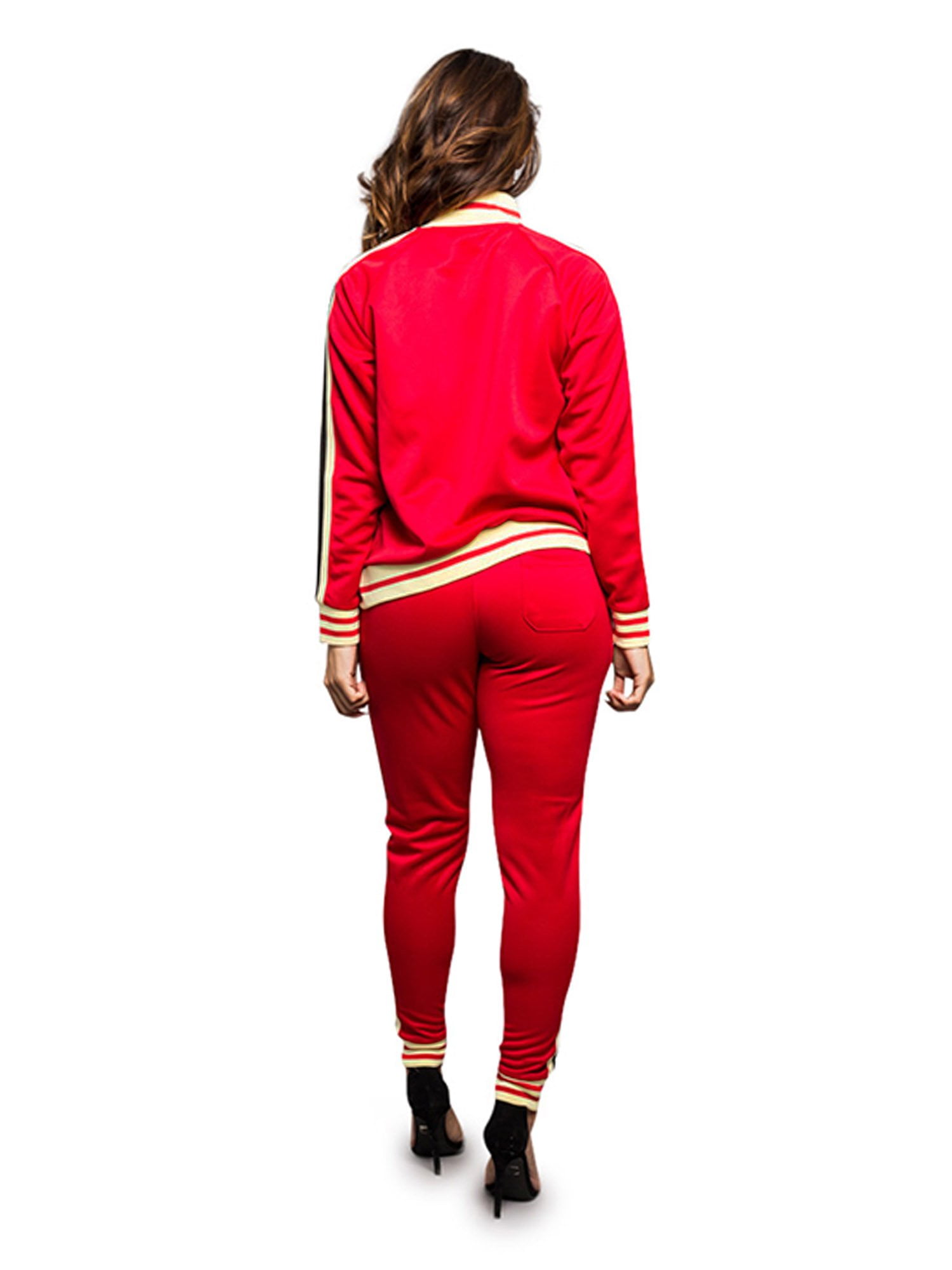 red adidas tracksuits womens