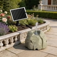 thumbnail image 3 of Fuebueo Solar Fountain for Bird Bath, Split Panel Water Pump, White Faux Rock Bubbler, Backyard Garden Pond Floating Aerator, 3 of 8