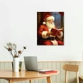 thumbnail image 2 of Nawypu Santa Claus Canvas Wall Art Red Clothes Reading Letter Pictures Prints Vintage Christmas Tree Painting for Living Room Bedroom Office Wall Decor, 2 of 4