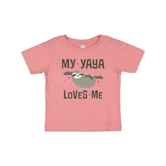 Inktastic My Yaya Loves Me Sloth Girls Baby T-Shirt