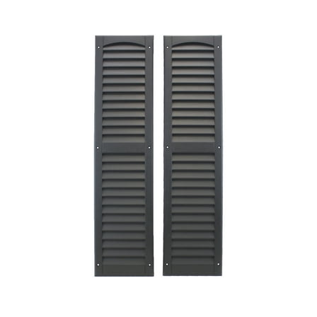 Shed Windows and More Interior Louvered Shutter, Black