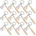 thumbnail image 1 of 26-27 Mini 3-inch Wooden Bat With Baseball Keychain, For Kids Age 8+, Set Of 12 Perfect For Team Giveaways, Sports Souvenir Favors, Victory Parties, 1 of 4