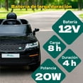 thumbnail image 3 of Montable Electrico Camioneta Little monkey Negra 12V Control Remoto, 3 of 7