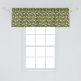 thumbnail image 2 of Ambesonne Peony Window Valance, Flourishing Nature Themed, 54" X 18", Taupe Grey Yellow Green, 2 of 3