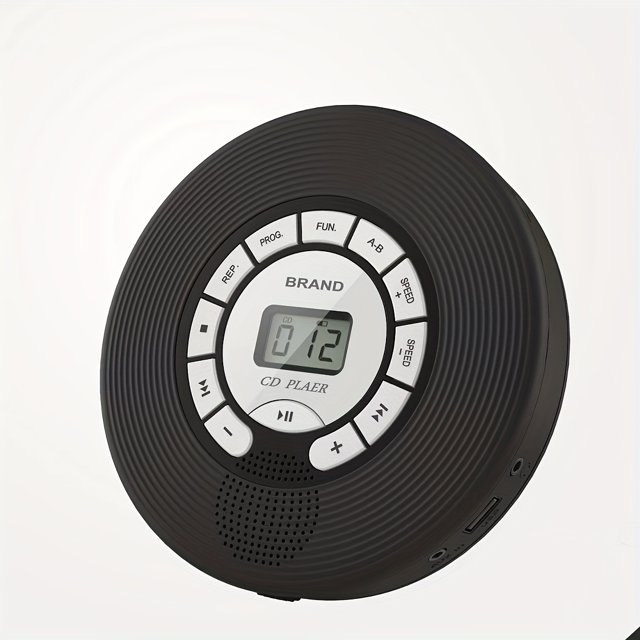 AMERTEER Lecteur CD Multifonction Lecture USB Haut-Parleur Stéréo Prise d'Écouteurs Stéréo Sortie AUX Batterie Rechargeable Réglage de la Vitesse de Lecture Répétition A-B Aide à l'Étude