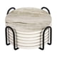 thumbnail image 2 of Posavasos de cerámica con soporte para taza de café, vasos, mantel individual absorbente, 6 unidades Patrón de arena, 2 of 9