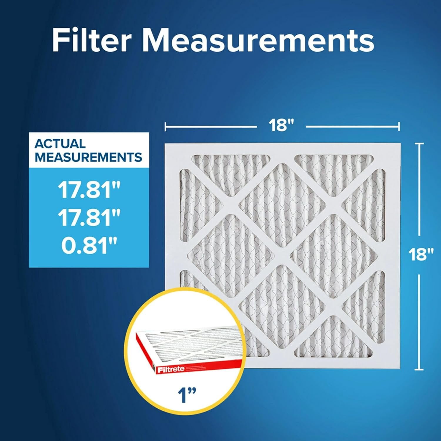 Filtrete 18x20x1 Air Filter, MPR 1000, MERV 11, Micro Allergen Defense 3-Month Pleated 1-Inch Air Filters, 4 Filters