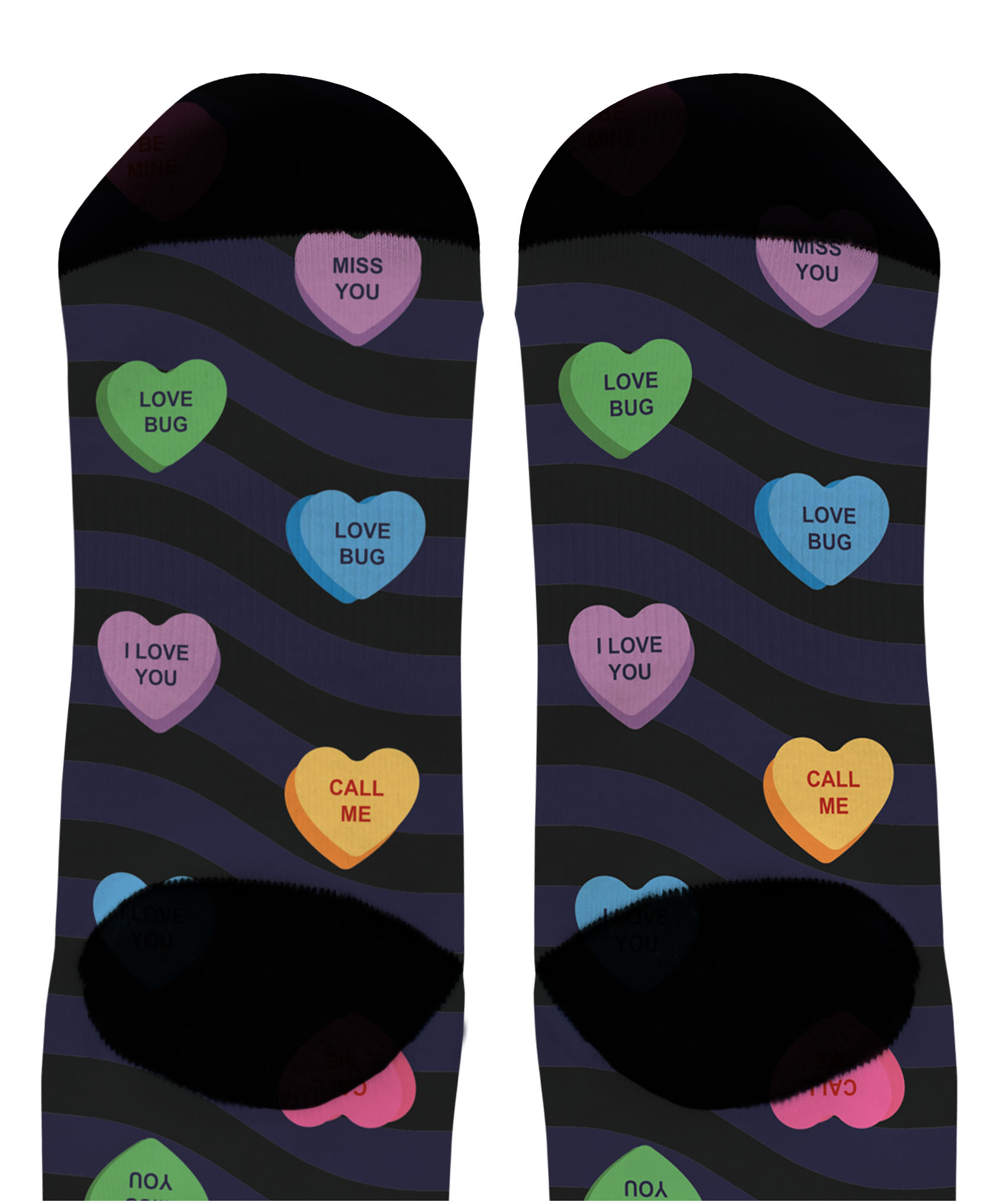 Thiswear Mens Valentines Gifts Candy Heart Sock Wife Gifts for Husband Gifts 1-Pair Novelty Crew Socks, Adult Unisex, Size: One Size