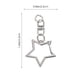 thumbnail image 4 of 60pcs Diy en forma de estrella de la estrella Snap llavero clip de metal giratorio giratorio con cadena, 4 of 5