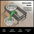 thumbnail image 3 of Iconic Pet Elevated Rectangular pet double diner - Medium - 32 Oz, 3 of 8
