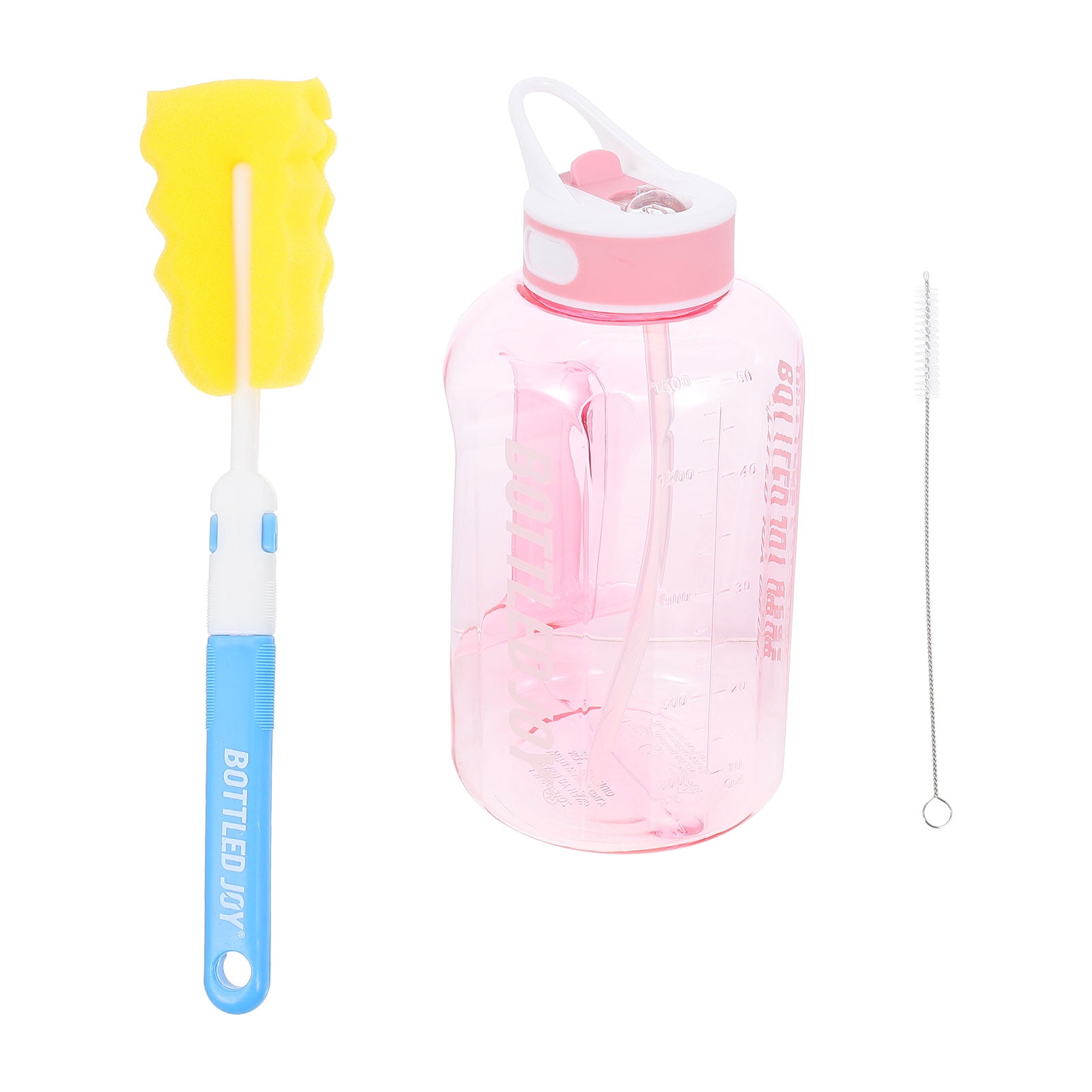 NUOLUX Water Bottle Sports Jug Straw Motivational Large Big Drinking