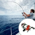 thumbnail image 1 of Langgg Moulinet de Pêche Mini Roue en Métal Appât Vitesse de Lancer Ligne de Mer Droite Fil de Navire Attirail Outil Ajustable Traîne pour Spinning Rouge, 1 of 6