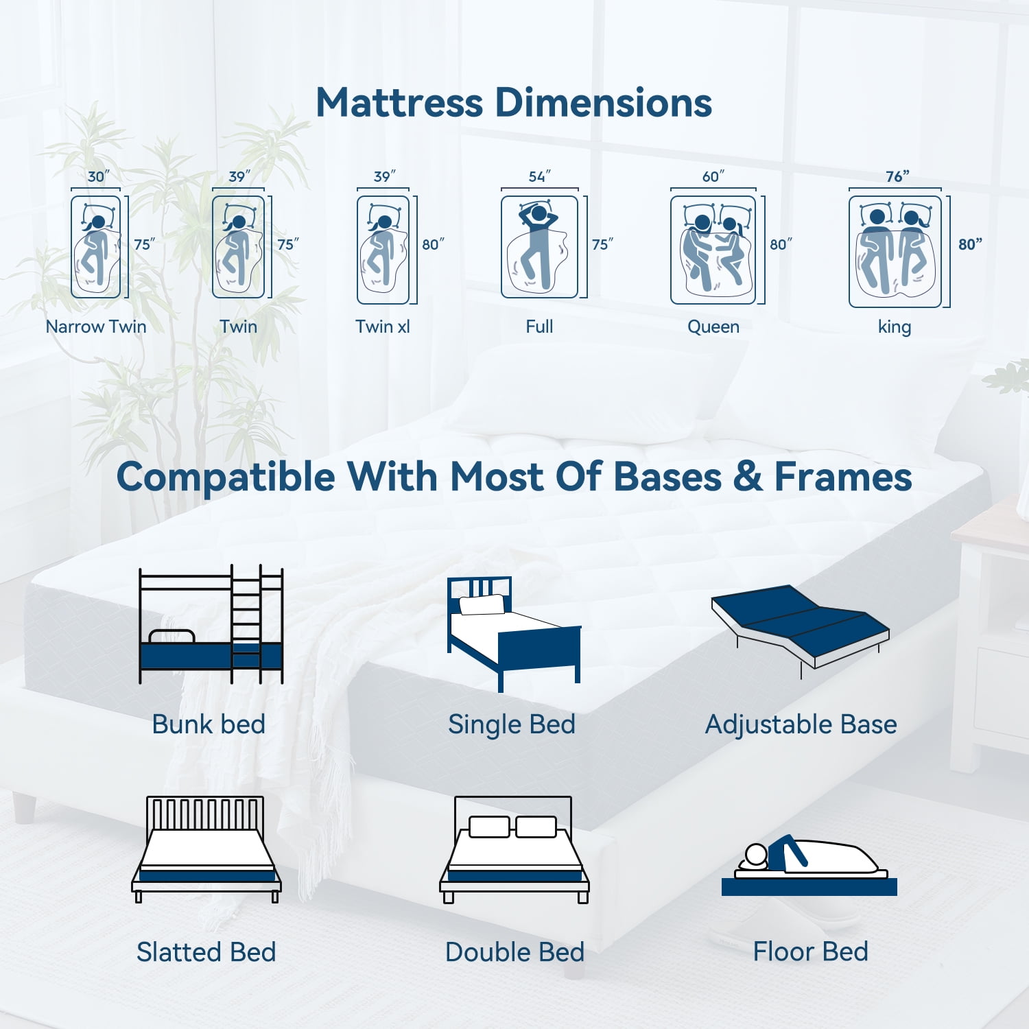 ELEMUSE 6 inch Full Mattress, Gel Memory Foam Pillowtop for Kids and Adults, CertiPUR-US Certified, Fiberglass-Free