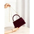 thumbnail image 3 of Women's Satin Evening Bag Top Handle Clutch Purse, Pleated Formal Handbag for Wedding Guest Party Prom Dinner, 3 of 10