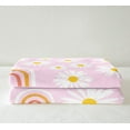 thumbnail image 3 of Girls Pink Kawaii Throw Blanket Twin 60"X80",Daisy Rainbow Sherpa Blanket For Kids Pastoral Rustic Blossom Flowers Rainbow Fleece Bed Blanket,Cute Cartoon Flannel Blanket Girly Sweet Room Decor, 3 of 3