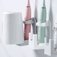 thumbnail image 4 of Moyic Soporte para cepillo de eléctrico Montado en la pared Drenaje de baño Taza de enjuague bucal Estante de almacenamiento Estante colgante Juegos de accesorios de baño Blanco Moyic HA002182-01, 4 of 6