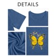 thumbnail image 6 of XCHQRTI Butterfly Graphic Plus T-Shirts Women Graphic Casual Shirt Floral Short Sleeve Tee, 6 of 8