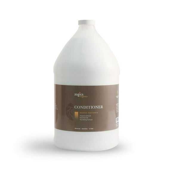 Zogics Organics Conditioner - Organic Conditioner for Hair Hydrating Deep Conditioner with Natural Ingredients like Honey Powder Aloe Vera Avocado and Jojoba (Honey Coconut 1 Gallon)