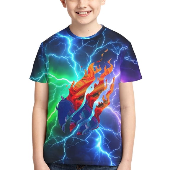 Prestonplayz Boys Girls T Shirt Kids Short Sleeve Crewneck 3d Printed Graphic Shirts For Kids Youth X-Small