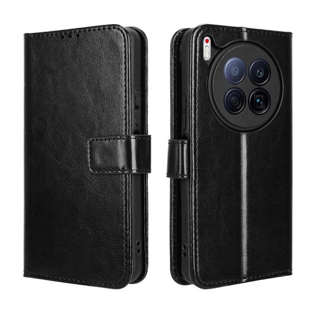 Funda tipo libro para Tecno Camon 40 Premier 5G, cartera todo‑en‑uno, funda multifuncional con tarjetero y correa de muñeca desmontable