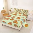 thumbnail image 2 of Erosebridal Capybara Animals Full Size Sheets for Kid, Cute Cartoon Bed Sheets, Green, 4 Pieces, 2 of 5