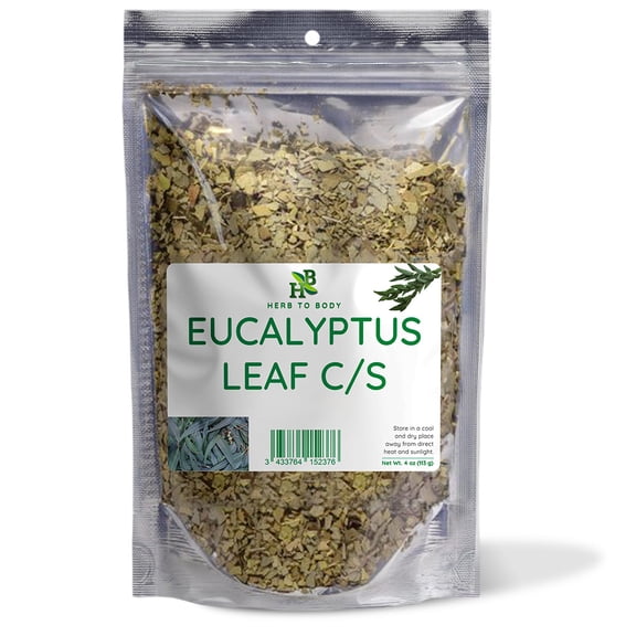 Herb To Body Eucalyptus Leaf C/S | Cut & Sifted | Eucalyptus Globulus | Wildcrafted | 4oz