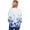NAVY MULTI, variant on Alfred Dunner Womens Floral Border Ruched Sleeve Henley Top