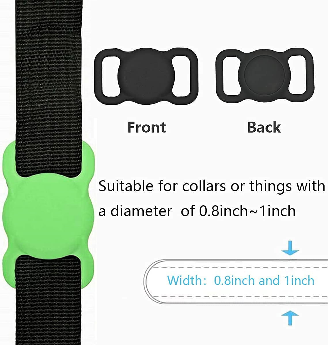funda protectora antiarañazos negro para Apple Localizador Tracker dispositivo anti-perdida Sichy Funda de actualización para Apple Airtag GPS Finder Dog Cat Collar Loop 