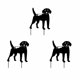 thumbnail image 1 of Decoración de jardín Arte de patio Estaca de cachorro de perro Silueta de animal Decoraciones de jardín Tarjeta de jardín acrílica Decoración de patio de perro hueca Silueta artificial negra 3 piezas, 1 of 5