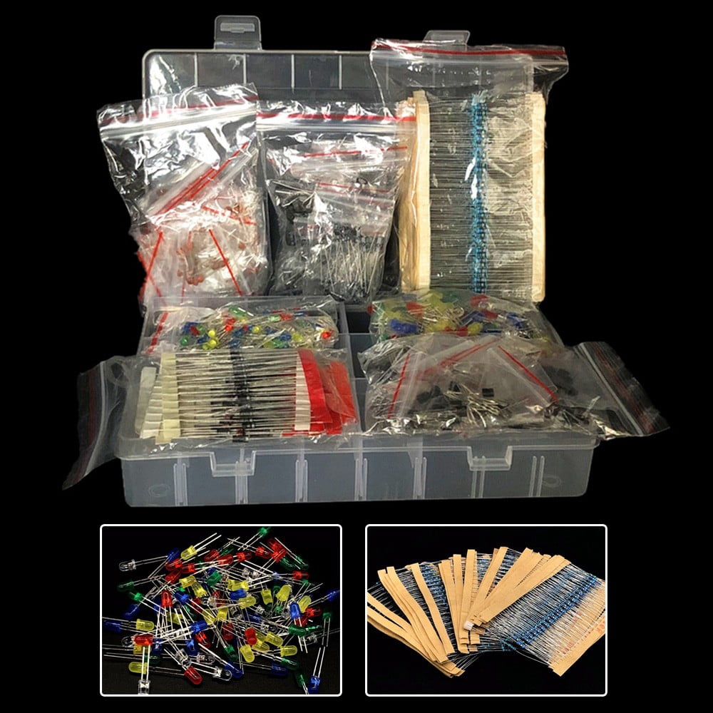 Resistance Leds Diodes Electrolytic Capacitor Transistor Electronic DIY Kit