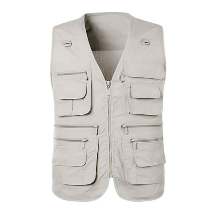 Men s Mesh Breathable Openwork Camouflage Journalist Photographer Fishing Vest Waistcoat Jacket Coat